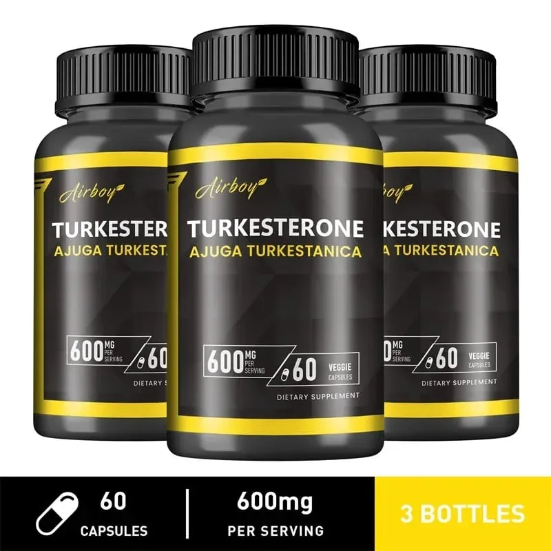 Turkesterone 600mg - Supports Muscle Mass Strength Performance and Recovery and Improves Energy Levels & Endurance
