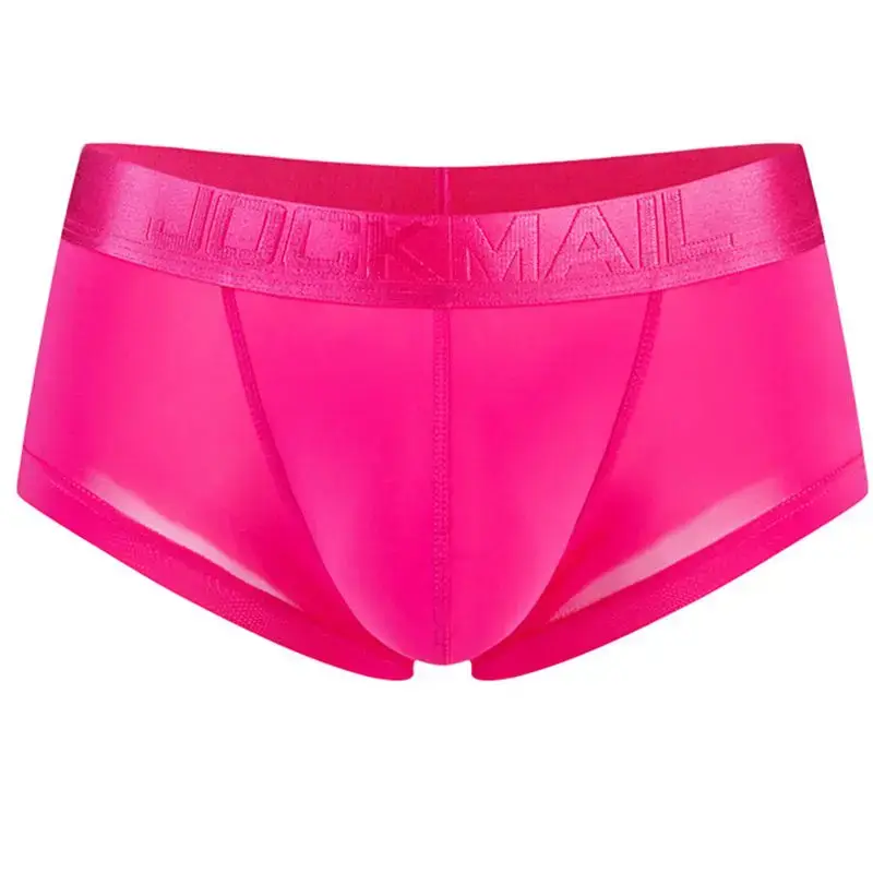 Sexy Ultra-thin Ice Silk Material Men's Underwear Fashion Solid Color Boxer Briefs Summer Cool and Breathable Male Trunks — image 17