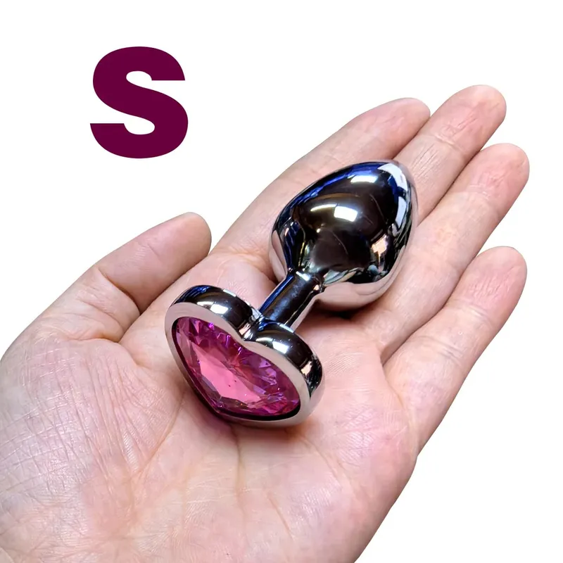 Heart Base Mini Smooth Metal Anal Plug Beginner Butt Plug Masturbation Stimulator Tool Sex Massager Adult Sex Toys For Man Women