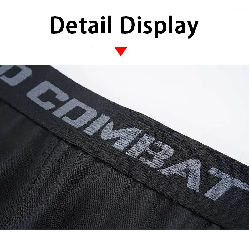 3-piece set of men's boxer shorts M-XXL quick drying black and white sports underwear, sweat absorbing, breathable and fitness