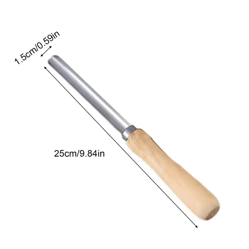 Corer Tool Kitchen Stainless Steel Pear Pitter Anti-Slip Manual Kitchen Corer with Wood Handle for Fruit Slicing Cooking Salad