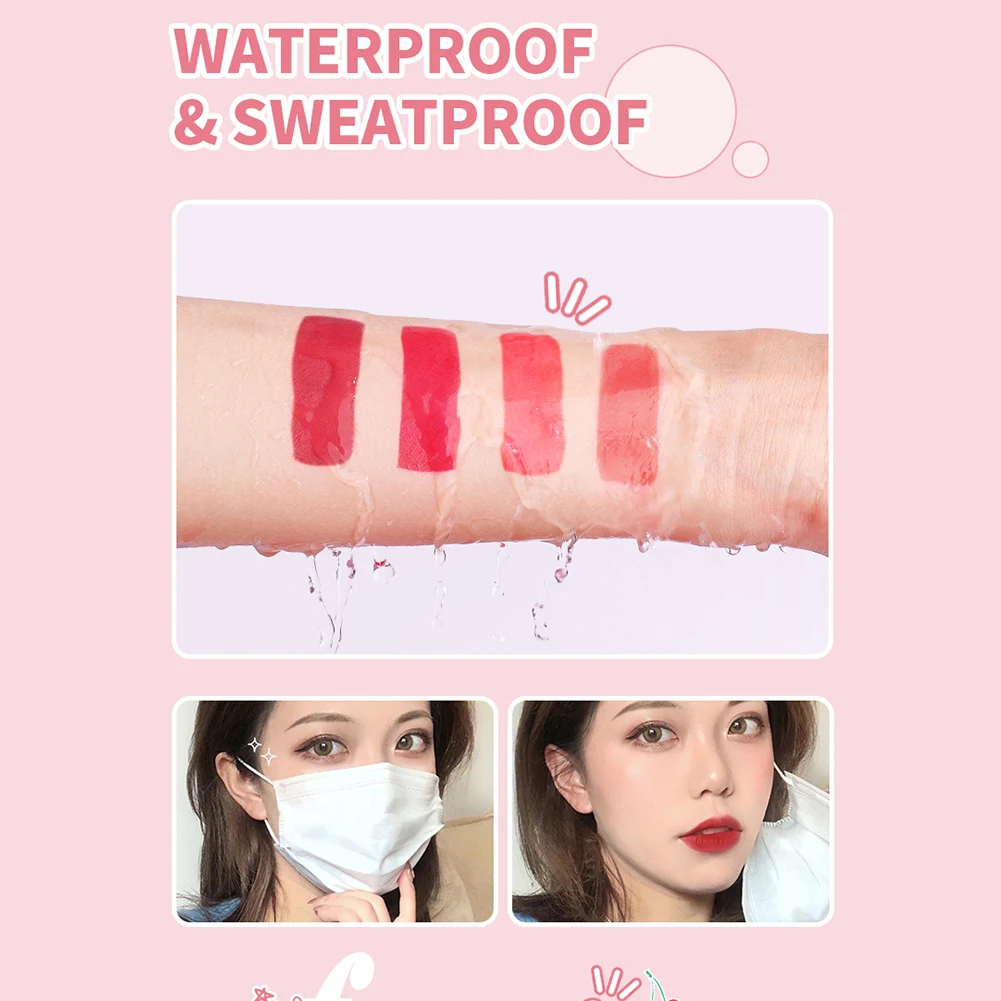 Lip Gloss Tint Makeup Cheek Tint Blush Moisturizing Mirror Liquid Lipsticks Waterproof Long Lasting Lip Glaze Cosmetic — image 5