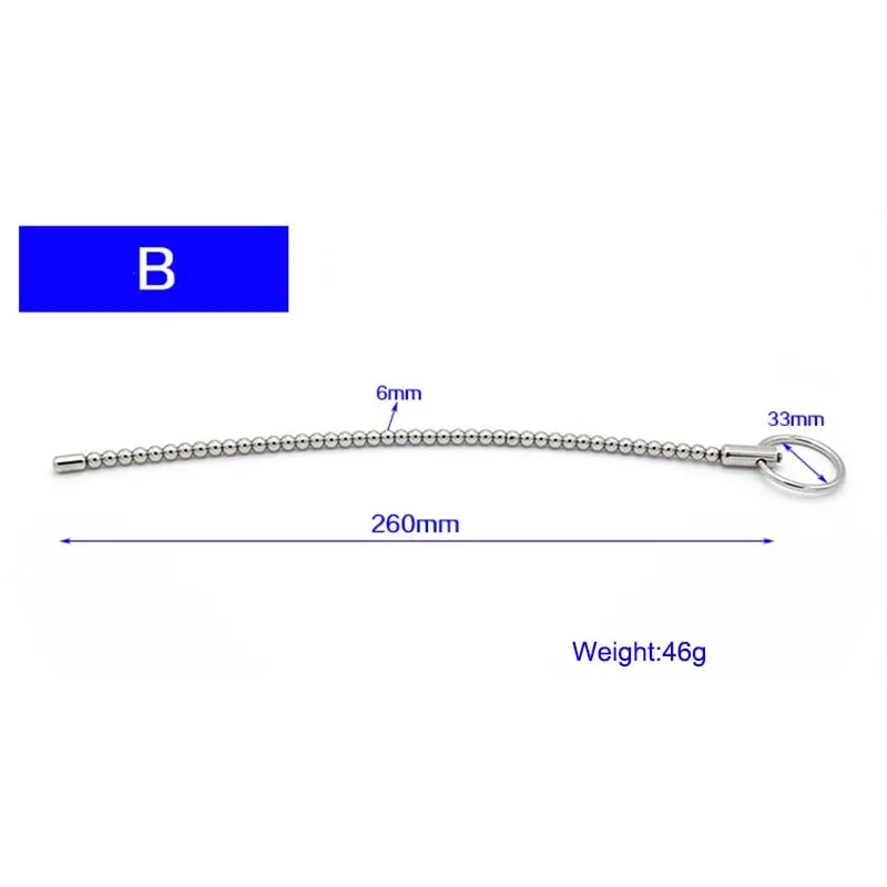 Electric Shock Male Penis Metal Urethra Plug Electro Stim Penis Dilator Beads Cock Ring Masturbation Massage Sex Toys for Men — image 8