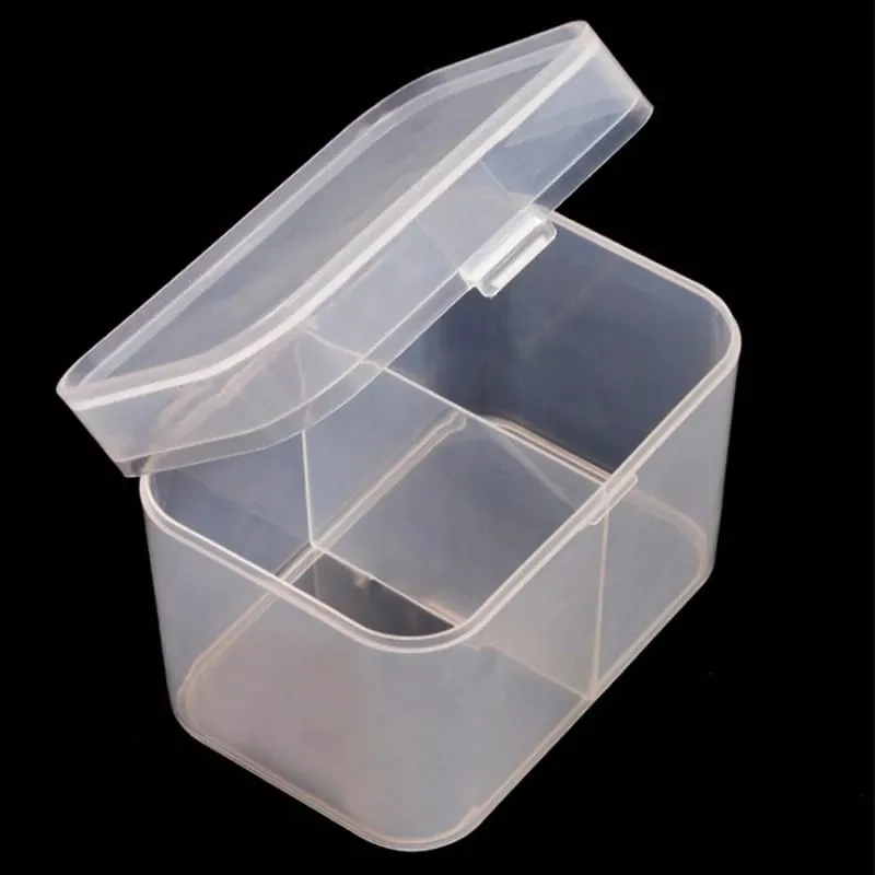 Cotton Pads Swab Nail Wipes Makeup Brushes Organizer Storage Box Holder Container Case Independent Double-Compartment — image 4