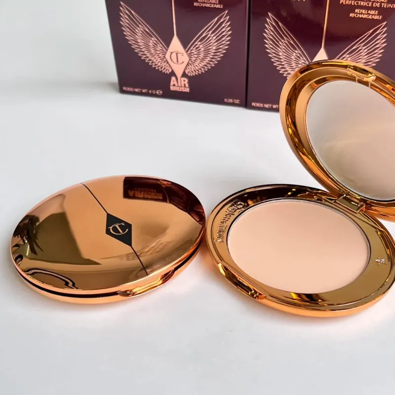Charlotte Tilbury Airbrush Flawless Finish Smoothing Pore-blurring Makeup CT Limited Edition Silver Disk Setting Powder Cosmetic — image 5