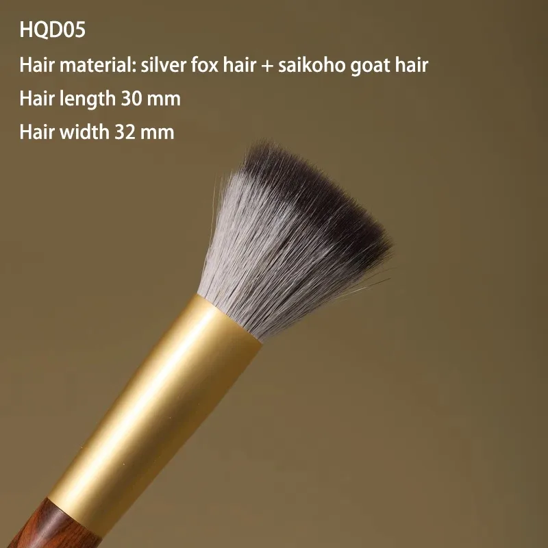 Professional Handmade Makeup Brushes 1PC Soft Squirrel Fox Goat Hair Stippling Blush Brush African Rosewood Handle Make Up Brush