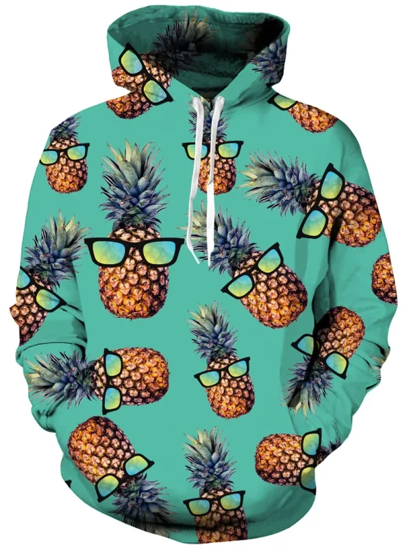 Herenhoodies Dierenkatprint 3D Patternv Herfstpullover met capuchon en zak met capuchon Streetwear Los comfortabel