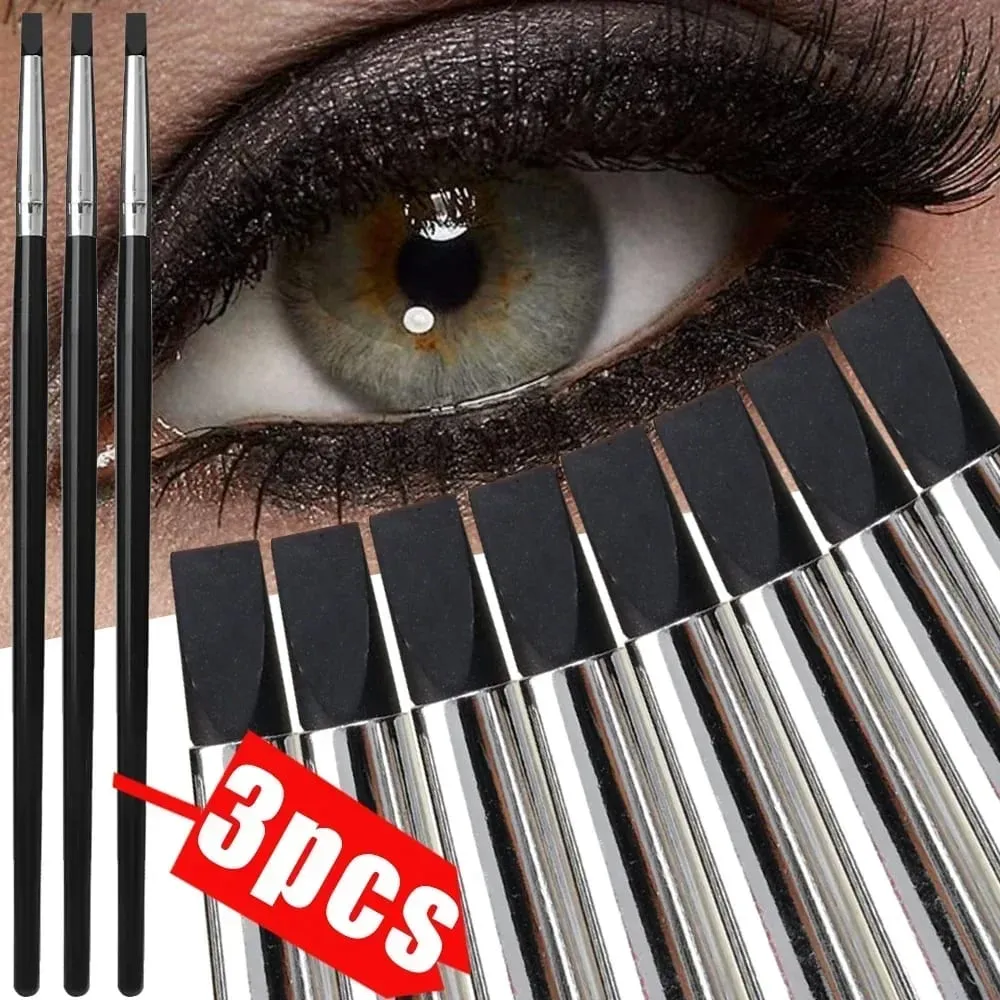 Escova de delineador de silicone lâmina multiuso sobrancelha batom pincéis fáceis de usar caneta de pintura de unhas olhos moldar ferramentas de modelagem — image 6