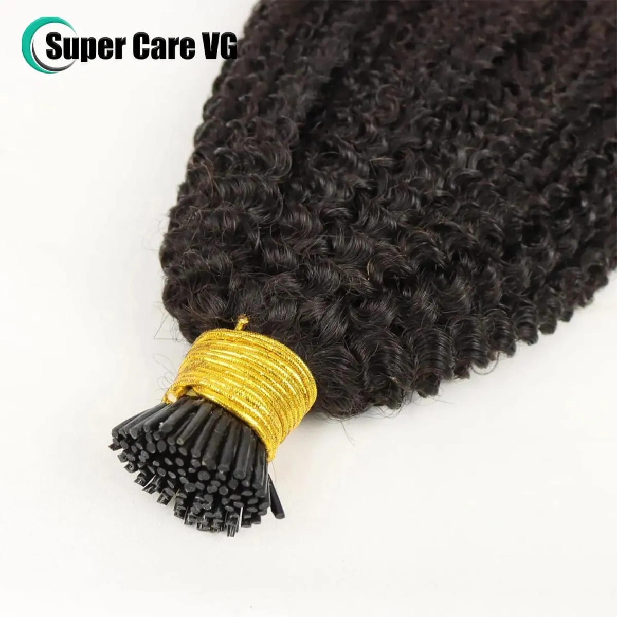 100g 4B 4C Afro Kinky Curly I Tip Human Hair Extensions For Women Brazilian Remy Hair 1g strand Easy Stick Micro LiIk I Tip Hair — image 5
