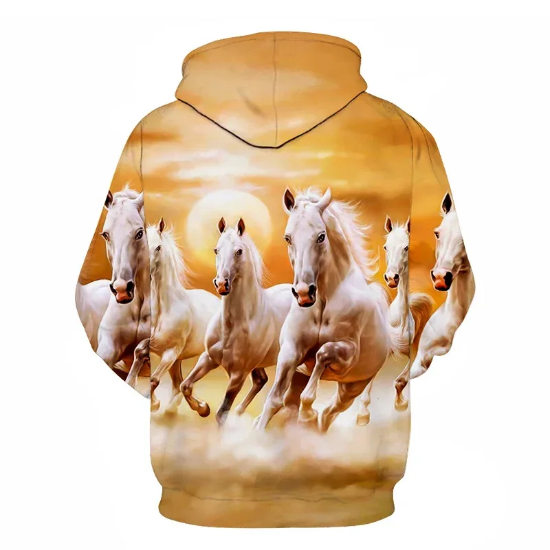 Horse Win Instant Success 3D Print Hoodies Interesting implication Animal Design Men Women Streetwear Pullover Casual Sweatshirt — image 6