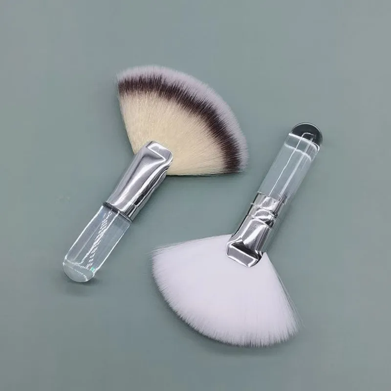 Mini Fan Makeup Brushes Facial Powder Foundation Blusher Concealer Brush Cosmetic Tools Synthetic Fiber Fan Brushes
