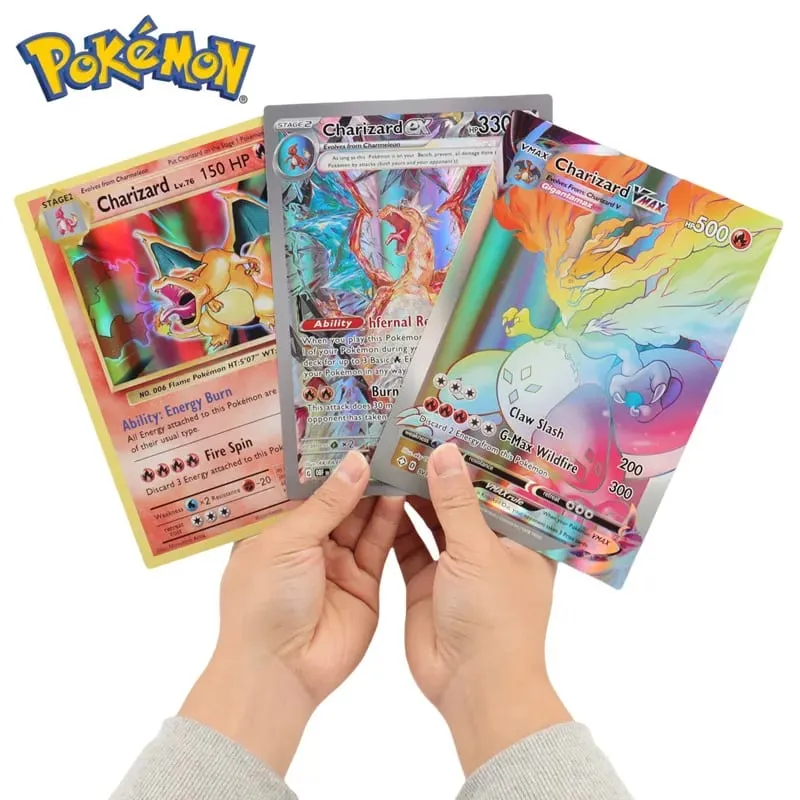 30Pcs Oversized Pokemon Cards Jumbo Letters Cards MEGA Vmax Vstar GX Arceus Pikachu Charizard Super Shiny Rare Card Birthday Gif — image 1
