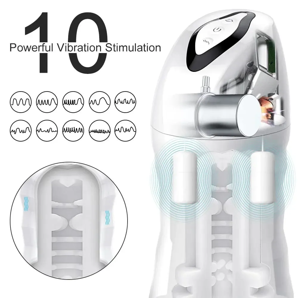 Masturbador masculino automático, potente máquina de succión de mamada con vibración, taza de masturbación de silicona, suministros para adultos, juguete sexual para hombres