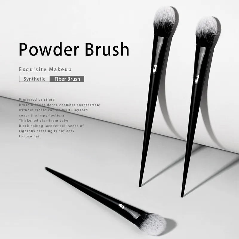 KVD Makeup Brush 25 Blush Brush Soft Fiber Hair Elegant Black Handle Brand Makeup Brushes for Woman — image 5