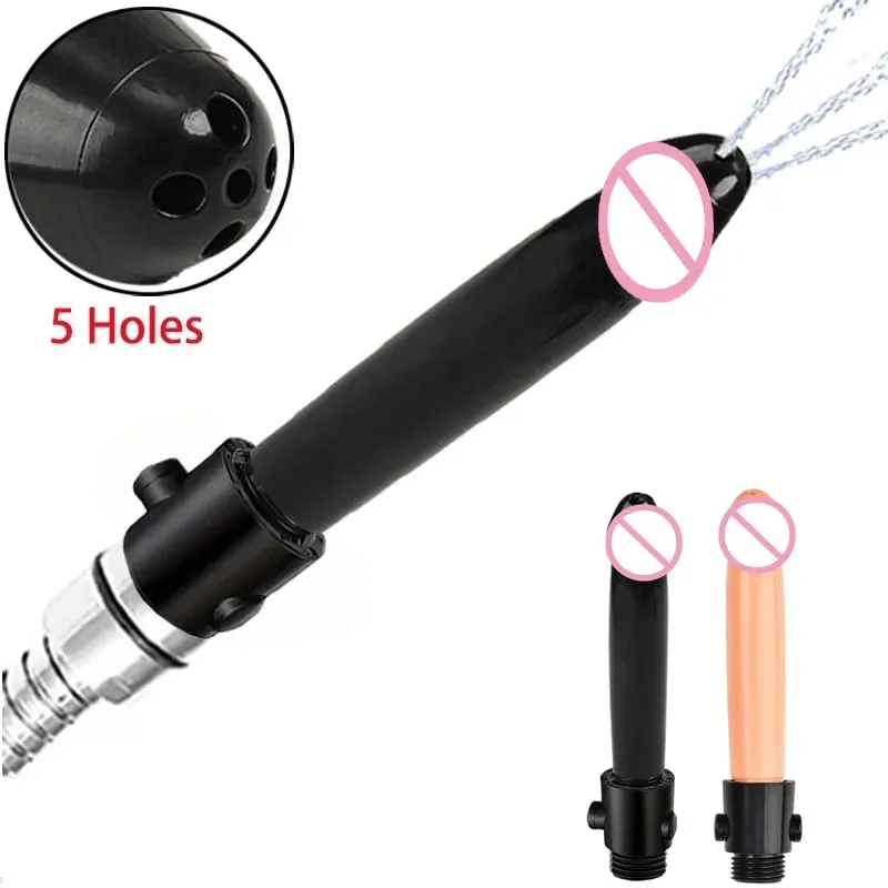 Douche Enema Shower Cleaning Set Anal Plug Dildo Beads Anal Enema Cleaning Butt Plug Gay Sex Toy For Man — image 1