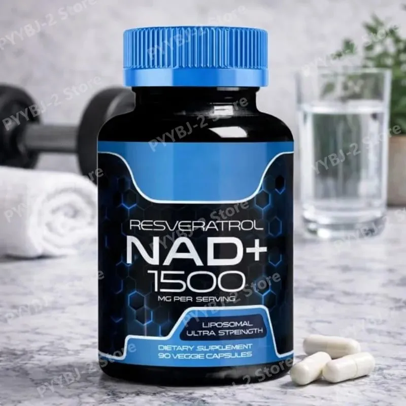 NAD+ kapslar med Resveratrol örtantioxidanttillskott Stöd för cellhälsa Energi och anti-åldrande för kvinnor män 90 delar — image 1