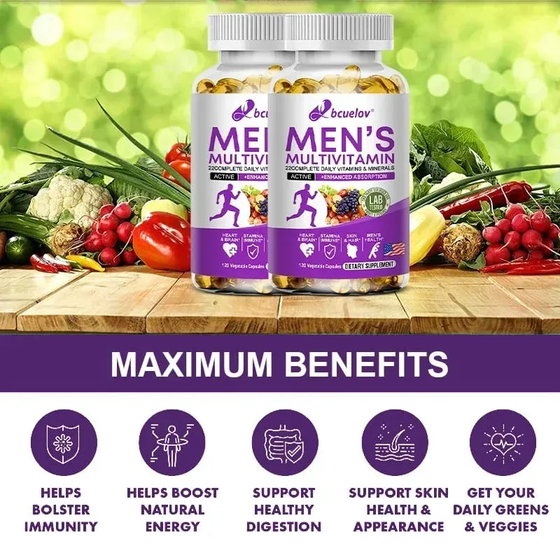 Men's Daily Multivitamin - 22 Vitamins & Minerals Dietary Supplement for Immunity Energy Digestion Skin and Overall Health — image 2