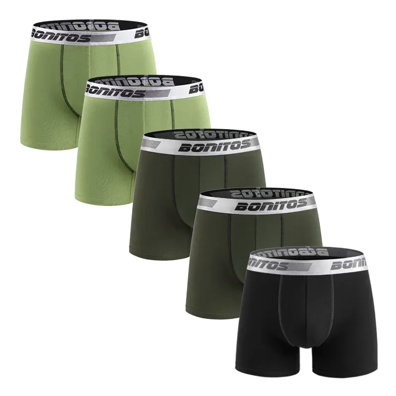 5 stücke männer Unterhosen Baumwolle Boxer Briefs Klassische Männer Höschen BONITOS Brief Elastischen Bund Boxer Unterwäsche Für Mann Shorts — image 14