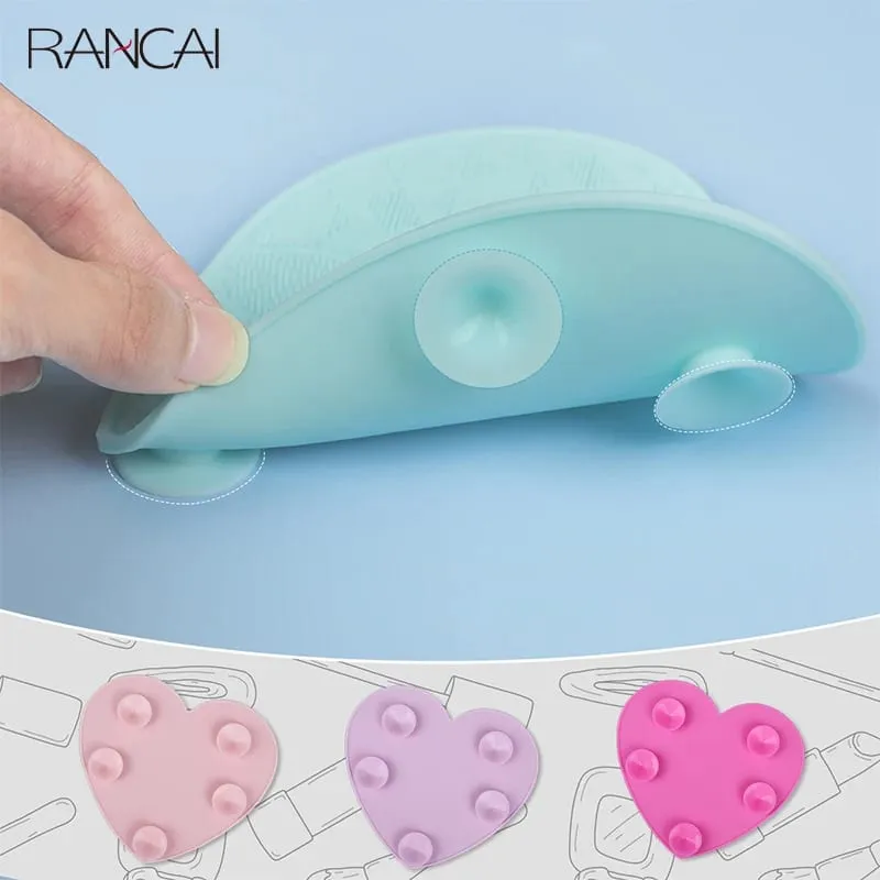 Scrubbing Pad Makeup Brushes Cleaning Silicone With Suction Cup Love Cleaner Washing Cosmetic Brush Beauty Supplies Tool — image 3