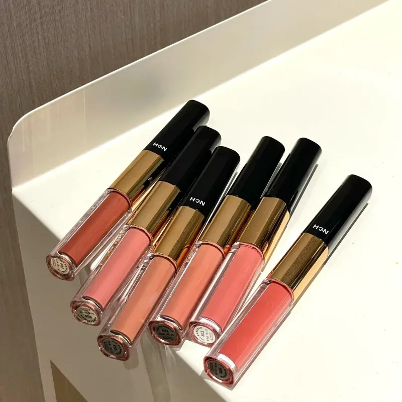 Hgn Dual Ended Matte and Gloss Lip Gloss Soft Matte Dewy Glossy Long Lasting Color Brighten Skin Tone Multi Makeup Styles — image 4