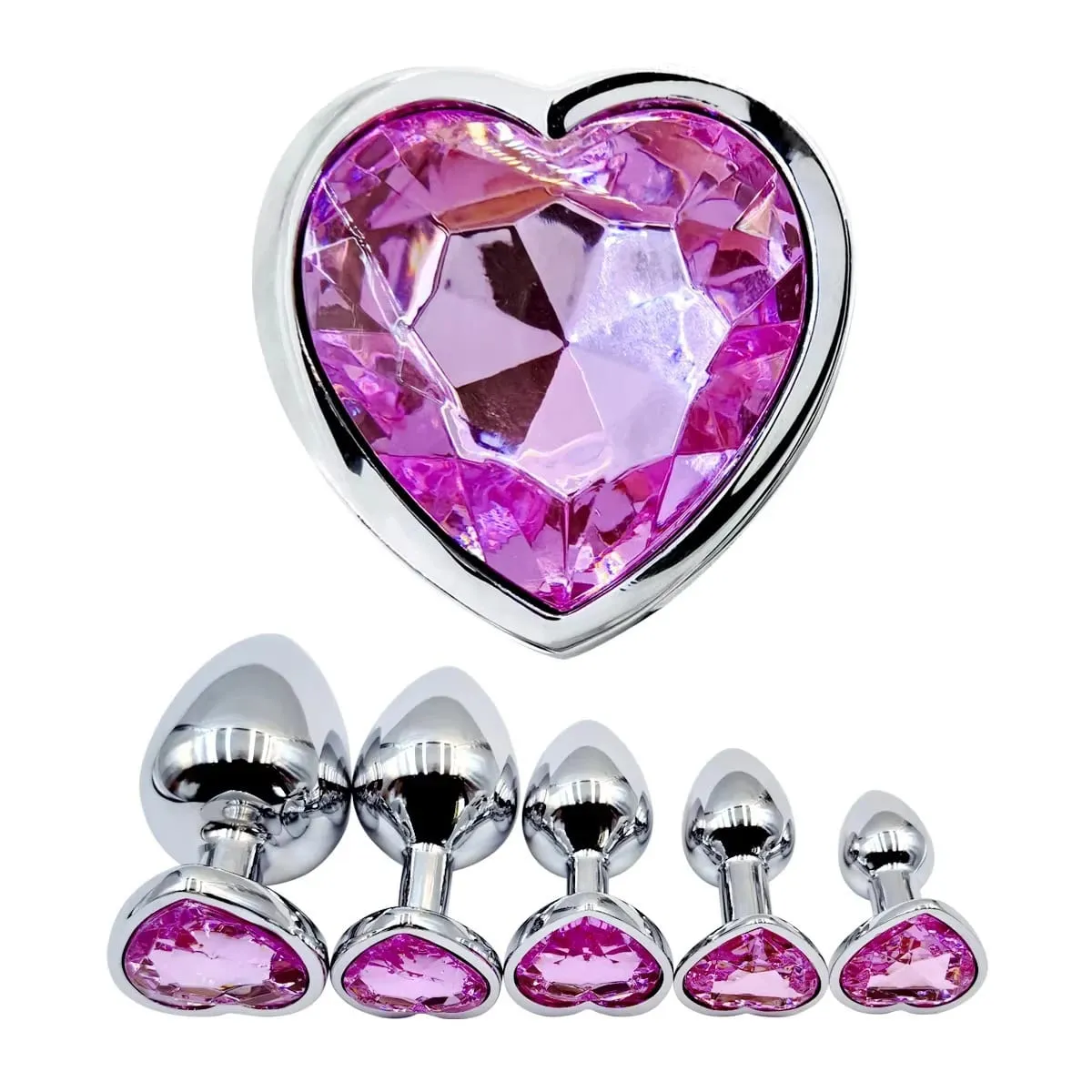 Heart Base Mini Smooth Metal Anal Plug Beginner Butt Plug Masturbation Stimulator Tool Sex Massager Adult Sex Toys For Man Women — image 1