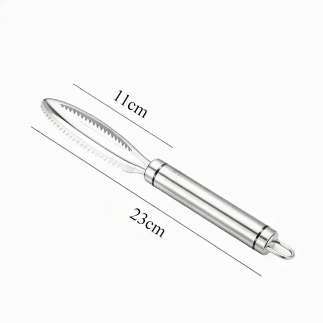 Kitchen Accessories Stainles Fish Scales Scraping Graters Fast Remove Fish Cleaning Peeler Scraper Fish Bone Tweezers Tool Gadge