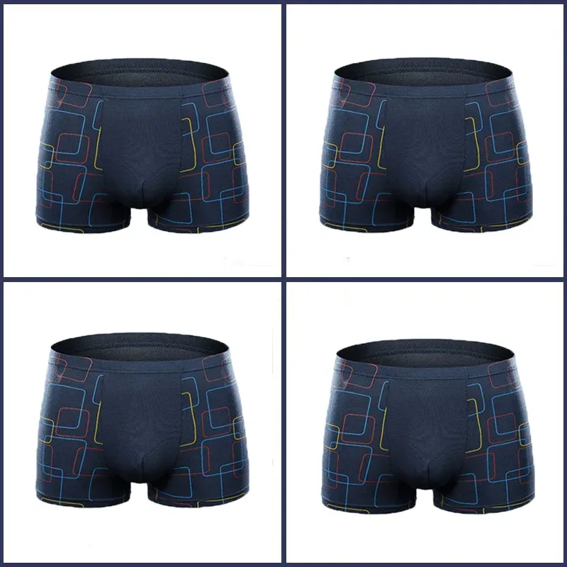 4PCS Mens Boxer Shorts Modal Underwear Sexy Striped Underpants Breathable Boxers Bamboo Fiber Panties Male Plus Size XXL-7XL — image 19