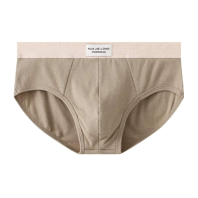New Sexy Soft Waistband Solid Cotton Underwear Men Brief Breathable Mens Briefs Comfortable Man Shorts Size M-3XL B6242
