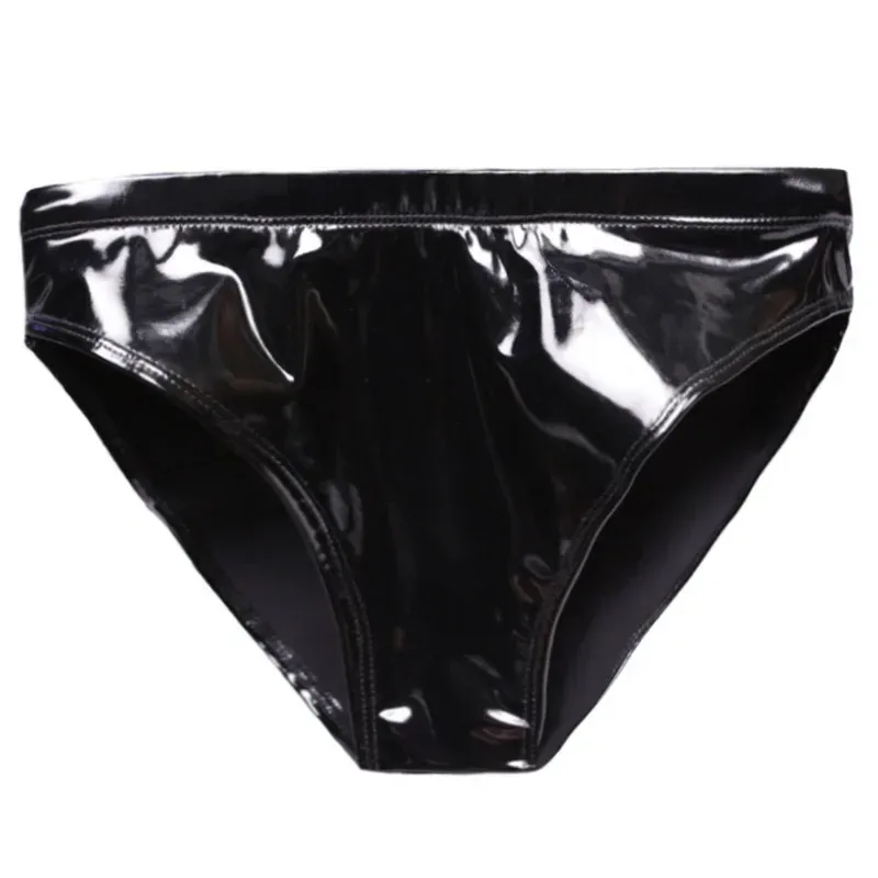 Men Sexy Latex Glossy Briefs Underwear Pvc Leather Underpants Women Patent Leather Erotic Lingerie Thongs Sissy Panties — image 25