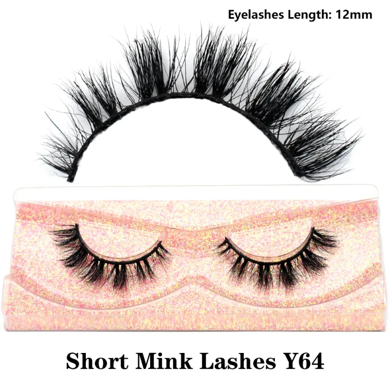 Real Mink Fluffy Short Eye Lashes Extension Wispy Soft Natural Short False Eyelashes Daily Wear Full Strip Lashes Makeup — image 35