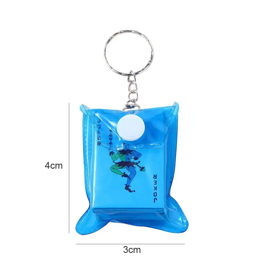 Portable Mini Playing Cards Poker Keychain Small Board Game Key Chain 4*3cm Random Color Playing Game Creative Child Gift — image 6