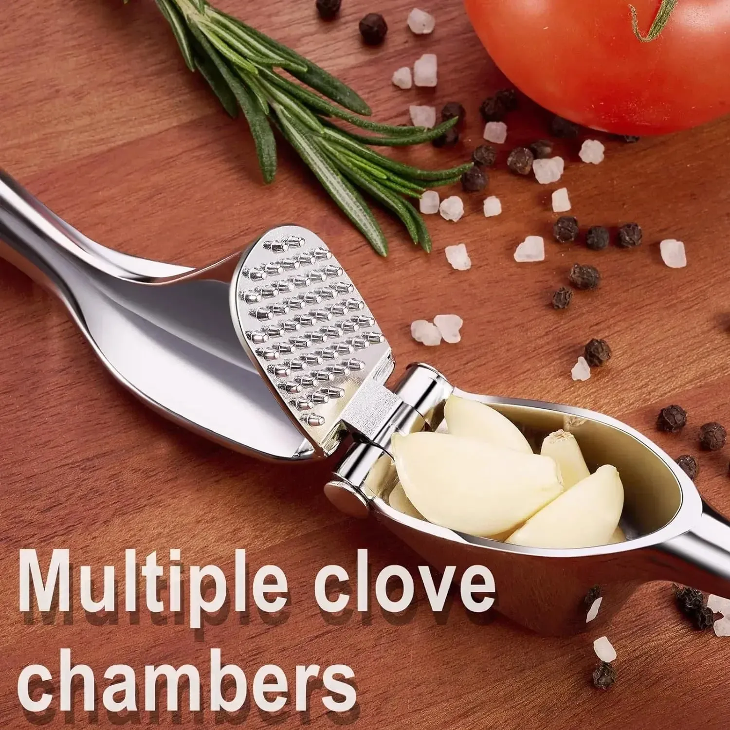 Zinc Alloy Garlic Puree Press Kitchen Tool Multifunctional Manual Garlic Squeezing Machine Household Creative Garlic Paste Clamp — image 4