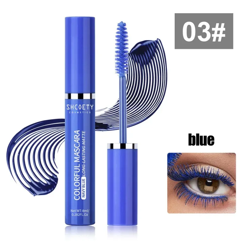 6-color Color Mascara Waterproof and Non-smudged Slender and Thick Curly Christmas Stage Hot Makeup Eye Cosmetics — image 9
