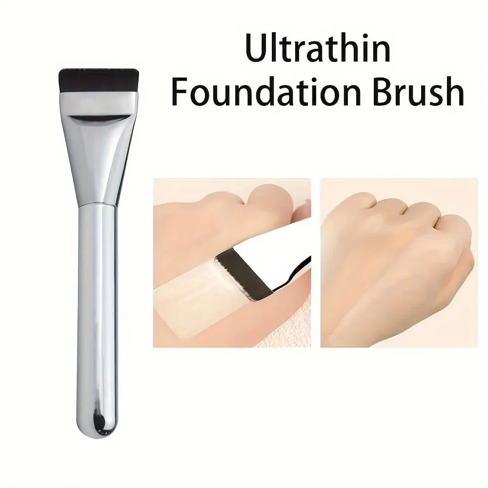 1/2Pc Multi-Use Foundation Ultra-Fine Hypoallergenic Nylon Bristle Oval Foundation Brush - Perfect for Face Contouring — image 5