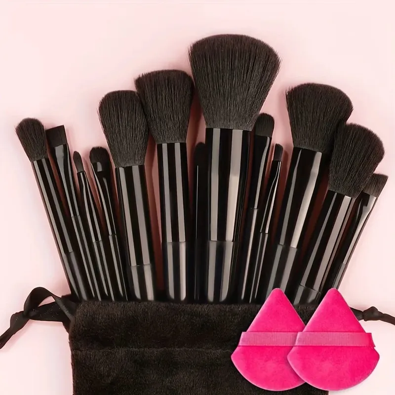 Makeup Brushes Set 13Pcs Premium Synthetic Brush Foundation Powder Blending Concealer Eyeshadow Blush Cosmetics Brushes Travel