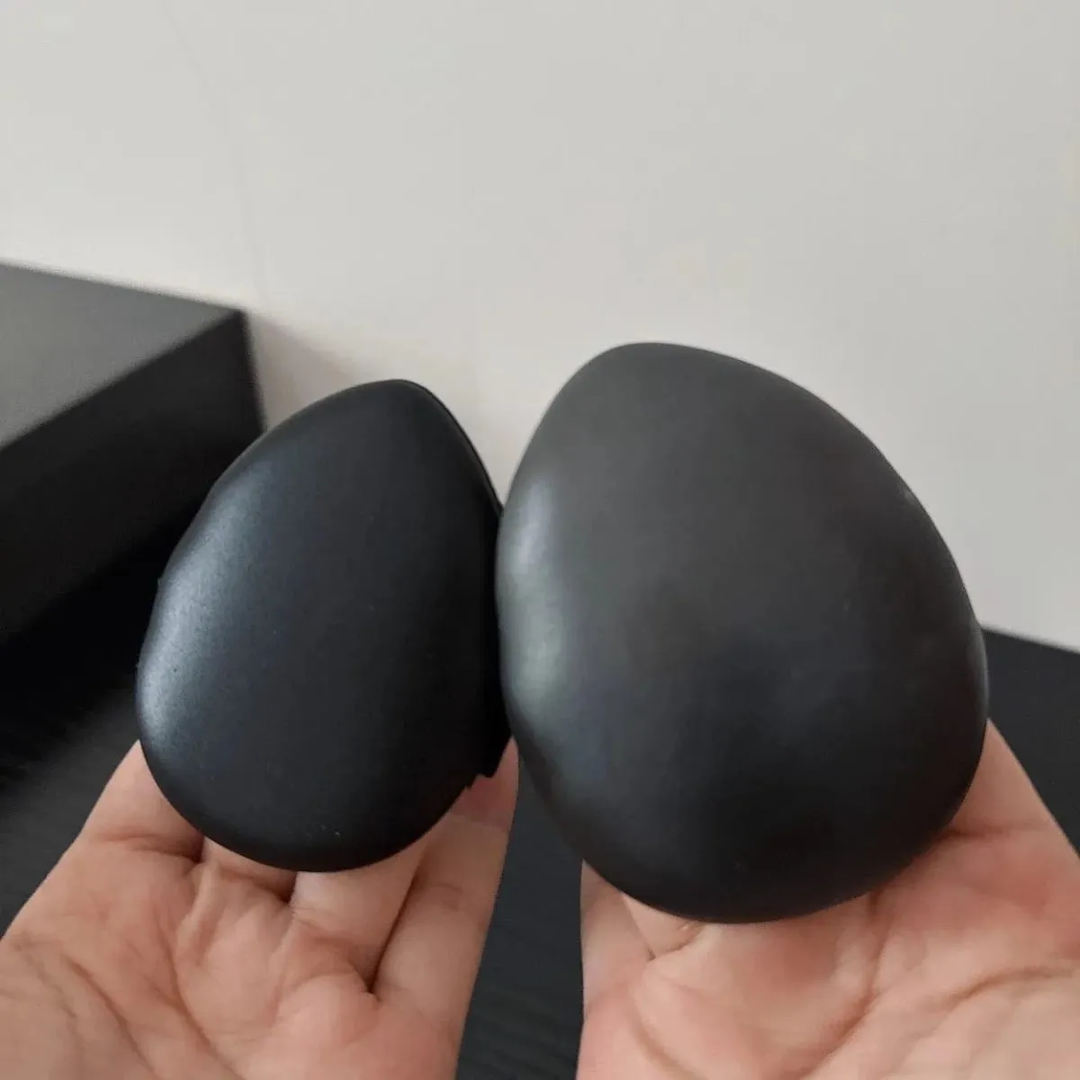 1/2PCS 파운데이션 메이크업 스펀지 퍼프 드라이 웨트 듀얼 사용 소프트 코튼 에어 쿠션 가죽 표면 파우더 퍼프 메이크업 도구를 먹지 마세요 — image 2