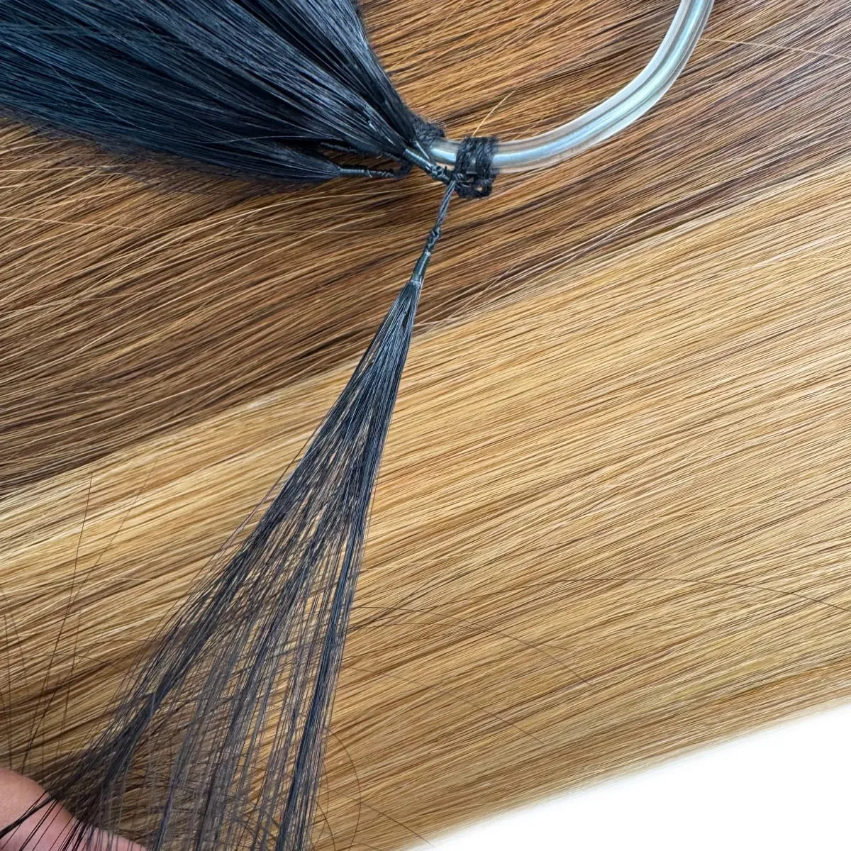 kiikiigirl Korea Popular Cotton String Twins Feathers Hair Extensions Virgin Remy Hair Pre-bonded Hair Extensions — image 2