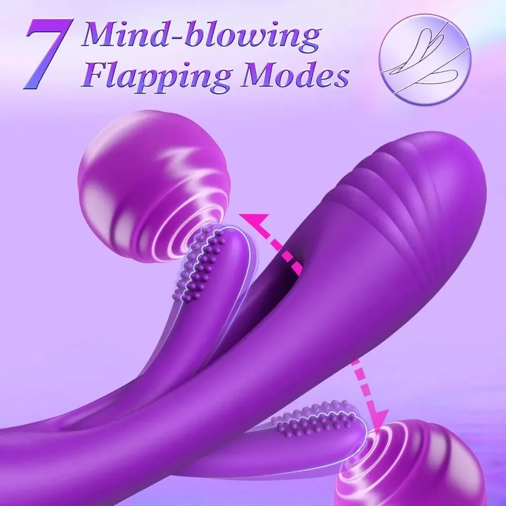 3-IN-1 Rabbit Vibrator for Women Powerful Tapping Flapping Vibrator Clitoral Stimulator Massager Female G-Spot Finger Dildo Sex — image 3