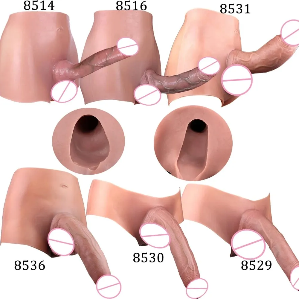 Strap-On Lifelike Penis Cover насадка на член Large Hollow DildoPants Intimate Adult Sex Toy for Couples Sex — image 2