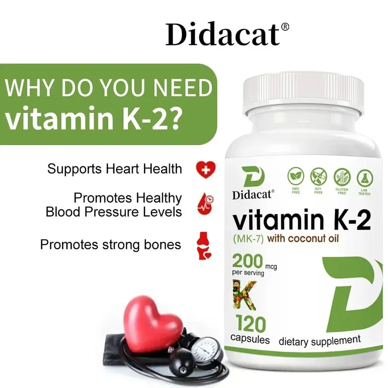 Vitamin K2 (MK-7) 200mcg Softgels Easily Absorbed Vitamin K Supplement - Bone Joint & Immune Support - Non-GMO Certified — image 5