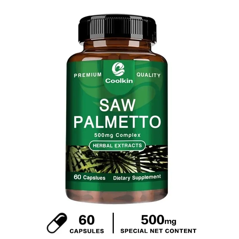 Saw Palmetto - El bloqueador de DHT para la salud urinaria y el suplemento de apoyo a la próstata previenen la caída del cabello