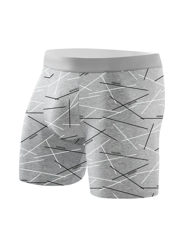 10 Pieces Men's Long Underwear Breathable Soft Men's Long Boxer Briefs Personality Trend Fashion Athleisure Classic Men's Pants — image 17