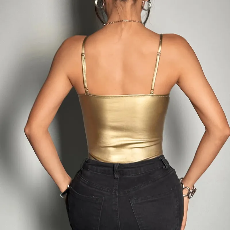 Sleeveless Spaghetti Strap Summer Sequin Underwire Satin Bodysuit Women 2026 Streetwear Sexy Club Outfits One-piece Body Top — image 5