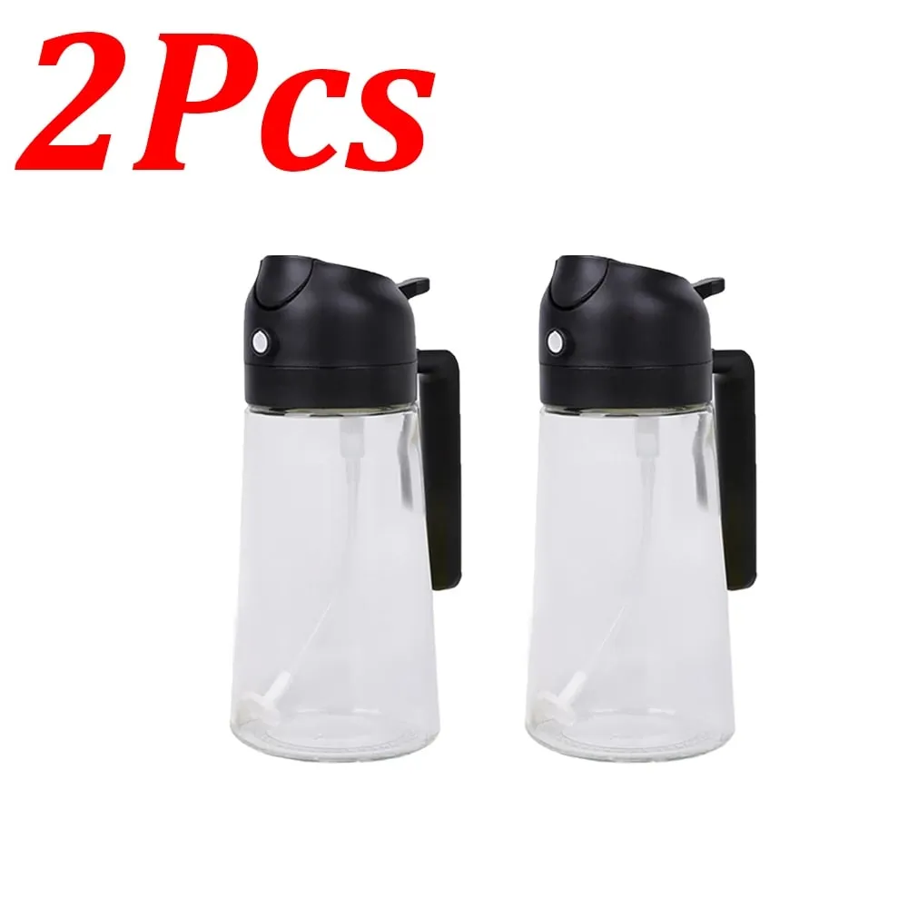 Pulverizador de aceite 2 en 1 de 500ml, 1-4 Uds., pulverizador de aceite de oliva para cocinar, pulverizador de aceite para hornear, freidora de aire para cocina, hornear ensalada, asar y asar — image 11