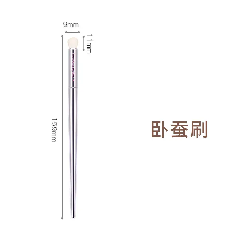 Silver High quality full functional Makeup brushes Foundation Powder Blusher Highlight Eyeshadow Flat eyebrow Make up brushes — image 14