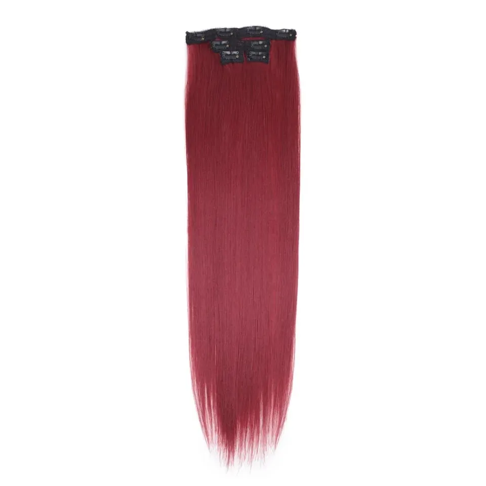 Long Straight Hairstyle 8 Clips In Hair Extensions Blonde 60CM Natural Synthetic Hair Daily Use Hairpiece Fake Hair — image 21