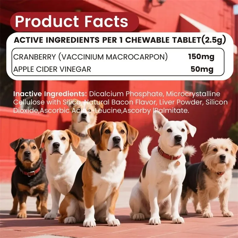 Cranberry for Dogs - Urinary Tract Health Bladder Support Dog UTI Bladder Stones Incontinence Support — image 2