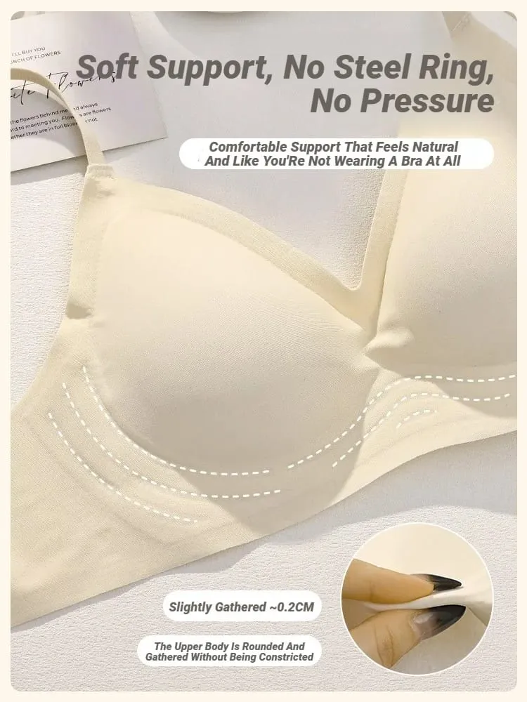 Reggiseno senza cuciture per seno piccolo Push-up da donna Comodo supporto morbido senza ferretto Intimo chiuso per donne con seno senza bordo — image 3