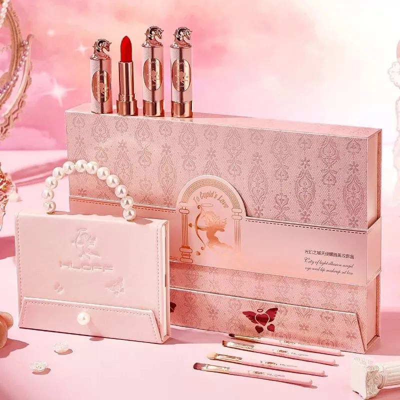 Makeup Gift Set – Eyeshadow Palette & Lipstick Full Face Beauty Kit Perfect Valentine‘s Day Gift for Girlfriend & Wife — image 3