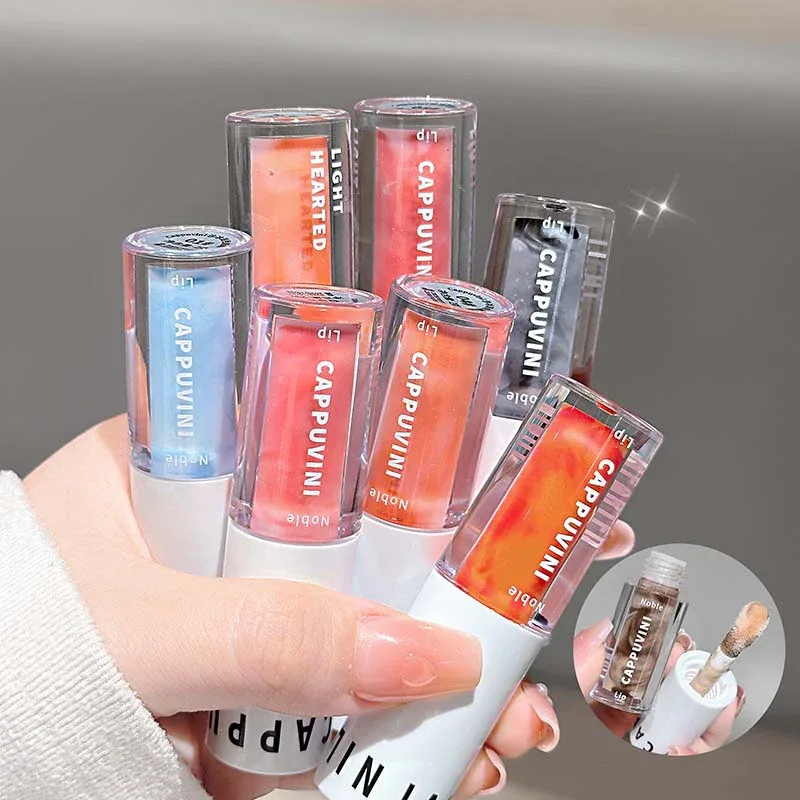 Clear Transparent Grey Purple Lip Gloss Hydrating Drying Lips Mirror Lip Glaze Tint Plumper Moisturizing Crystal Lip Oil Makeup — image 6